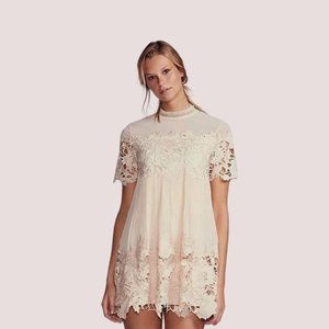 Saylor X Free People Womens Ballet Pink Lace Hallie Cocktail Dress Size Small